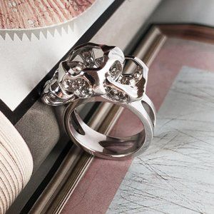 Right hand ring for woman, super chunky contemporary ring 925 silver